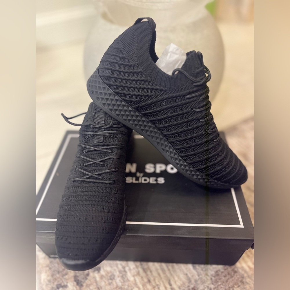 NWB/ Urban Sport by J/Slides: Black Knit Sneakers